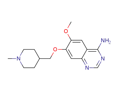 Molecular Structure of 320365-82-0 (4-Quinazolinamine, 6-methoxy-7-[(1-methyl-4-piperidinyl)methoxy]-)