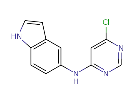 Molecular Structure of 670252-90-1 (1H-Indol-5-amine, N-(6-chloro-4-pyrimidinyl)-)