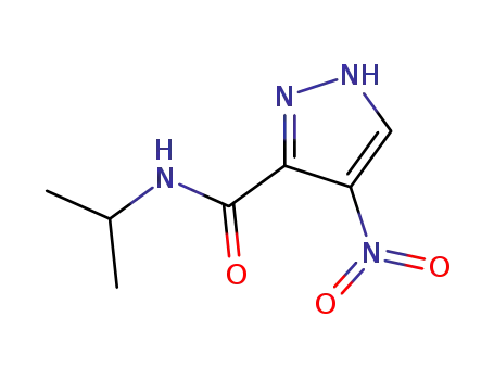 Molecular Structure of 906087-45-4 (1H-Pyrazole-3-carboxamide, N-(1-methylethyl)-4-nitro-)
