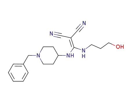 [1-(1-benzylpiperidin-4-ylamino)-2-(3-hydroxypropylamino)methylene]malononitrile