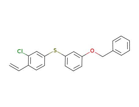 3-[3-(benzyloxy)phenylthio]-6-vinyl-1-chlorobenzene