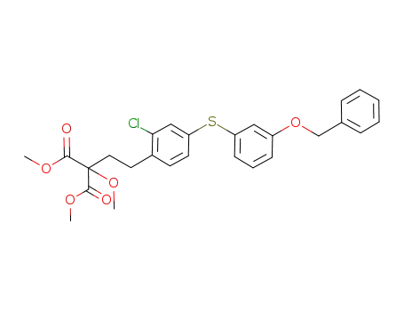 Dimethyl 2-{2-[4-(3-benzyloxyphenylsulfanyl)-2-chlorophenyl]-ethyl}-2-methoxy-malonat