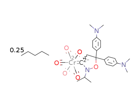 pentacarbonyl[(N-isopropyl-3,3-bis-p-dimethylaminophenyl)isoxazolidinylidene]chromium * 0.25 pentane