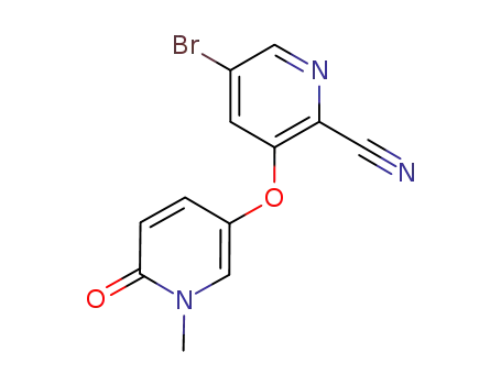 5-bromo-3-(1-methyl-6-oxo-1,6-dihydropyridin-3-yloxy)picolinonitrile