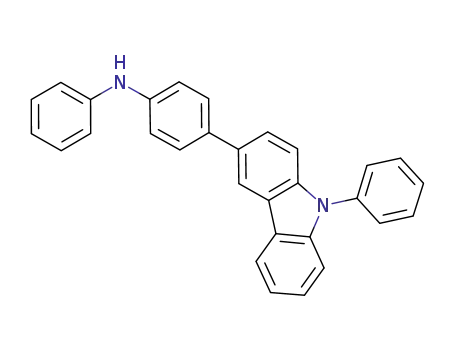 Molecular Structure of 1072194-21-8 (N-Phenyl-4-(9-phenyl-9H-carbazol-3-yl)benzenamine)