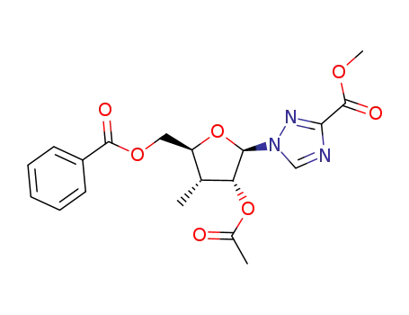 1-(2-O-acetyl-5-O-benzoyl-3-deoxy-3-C-methyl-β-D-ribofuranosyl)-1,2,4-triazole-3-carboxylic acid methyl ester