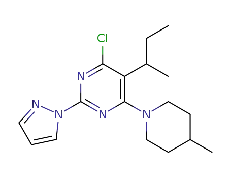5-sec-butyl-4-chloro-6-(4-methylpiperidin-1-yl)-2-(1H-pyrazol-1-yl)pyrimidine