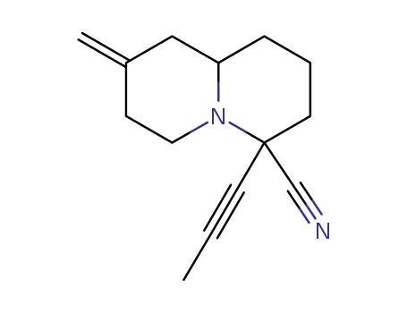 8-methylene-4-(prop-1-ynyl)octahydro-1H-quinolizine-4-carbonitrile