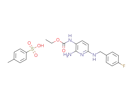2-amino-3-carbethoxyamino-6-(4-fluoro-benzylamino)-pyridine tosilate