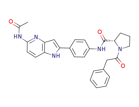 N-{4-[5-(acetylamino)-1H-pyrrolo[3,2-b]pyridin-2-yl]phenyl}-1-(phenylacetyl)-L-prolinamide