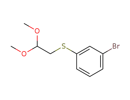 Molecular Structure of 19296-69-6 (1-BROMO-3-(2,2-DIMETHOXY-ETHYLSULFANYL)-BENZENE)