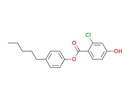 Molecular Structure of 50687-71-3 (2-Chloro-4-hydroxybenzoic acid 4-pentylphenyl ester)