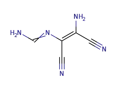 Molecular Structure of 71749-37-6 (Methanimidamide, N-[(1Z)-2-amino-1,2-dicyanoethenyl]-)