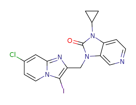 3-((7-chloro-3-iodoimidazo[1,2-a]pyridin-2-yl)methyl)-1-cyclopropyl-1H-imidazo[4,5-c]pyridin-2(3H)-one