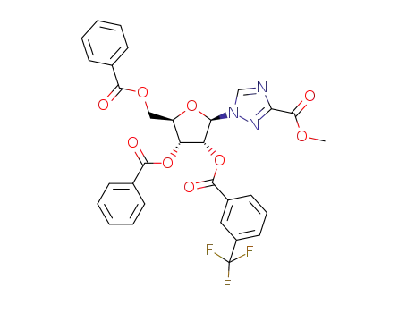 methyl 1-((2R,3R,4R,5R)-4-(benzoyloxy)-5-((benzoyloxy)methyl)-3-((3-(trifluoromethyl)benzoyl)oxy)tetrahydrofuran-2-yl)-1H-1,2,4-triazole-3-carboxylate