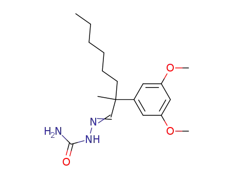 Molecular Structure of 61133-10-6 (Hydrazinecarboxamide,
2-[2-(3,5-dimethoxyphenyl)-2-methyloctylidene]-)