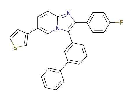 3-(biphenyl-3-yl)-2-(4-fluorophenyl)-6-(thien-3-yl)imidazo[1,2-a]pyridine