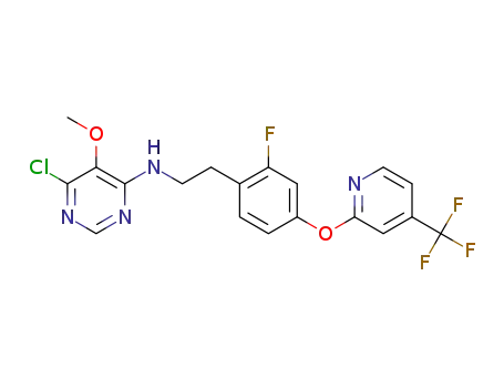 6-chloro-N-[2-[2-fluoro-4-[[4-(trifluoromethyl)-2-pyridyl]oxy]phenyl]ethyl]-5-methoxy-pyrimidin-4-amine