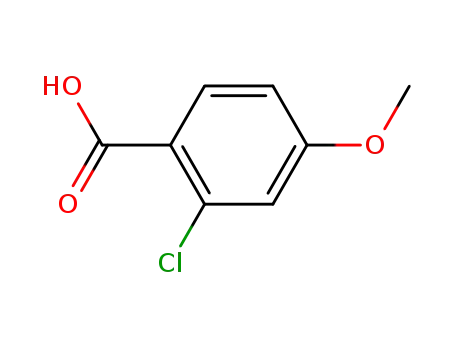 Molecular Structure of 21971-21-1 (2-Chloro-4-methoxybenzoic acid)