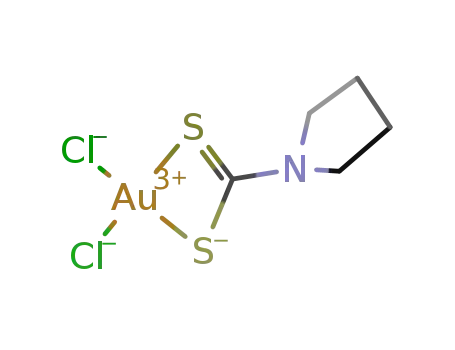 dichlorido[N-dithiocarboxy-kS,kS’-pyrrolidine]gold(III)