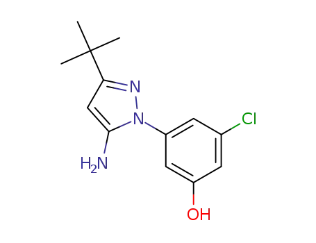3-(5-amino-3-tert-butyl-pyrazol-1-yl)-5-chloro-phenol