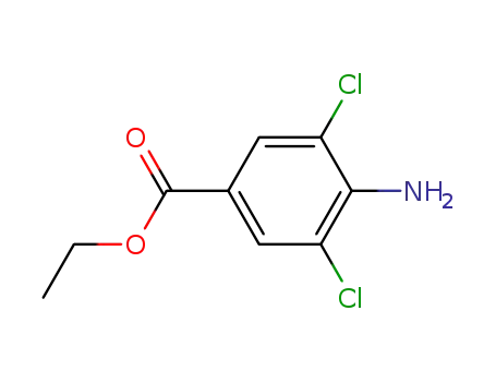 Molecular Structure of 74878-31-2 (3,5-DICHLORO-4-AMINOBENZOIC ACID ETHYL ESTER)