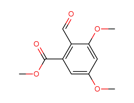 Molecular Structure of 52344-93-1 (METHYL 2-FORMYL-3,5-DIMETHOXYBENZOATE)