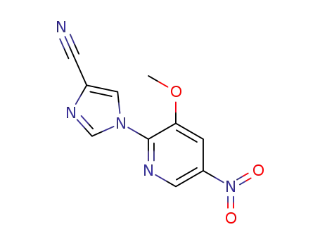 1-(3-methoxy-5-nitropyridin-2-yl)-1H-imidazole-4-carbonitrile