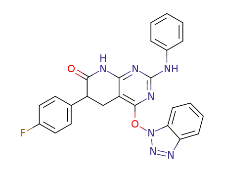 4-((1H-benzo[d][1,2,3]triazol-1-yl)oxy)-6-(4-fluorophenyl)-2-(phenylamino)-5,6,7,8-tetrahydropyrido[2,3-d]pyrimidin-7(8H)-one