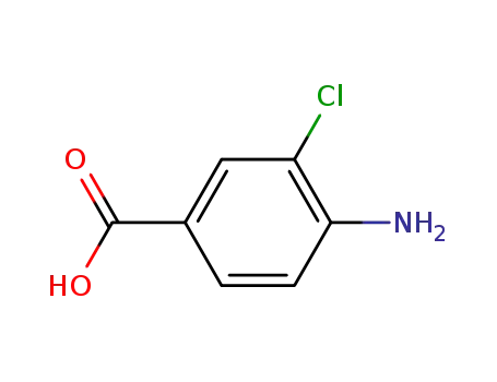 Molecular Structure of 2486-71-7 (4-Amino-3-chlorobenzoic acid)