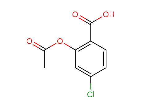 Molecular Structure of 17336-08-2 (Benzoic acid, 2-(acetyloxy)-4-chloro-)