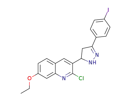 2-chloro-7-ethoxy-3-(3-(4-iodophenyl)-4,5-dihydro-1H-pyrazol-5-yl)quinoline