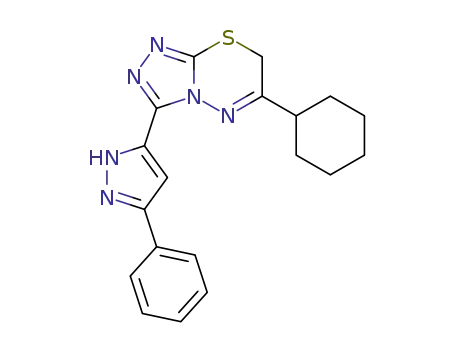 6-cyclohexyl-3-(3-phenyl-1H-pyrazol-5-yl)-7H-[1,2,4]triazolo[3,4-b][1,3,4]thiadiazine