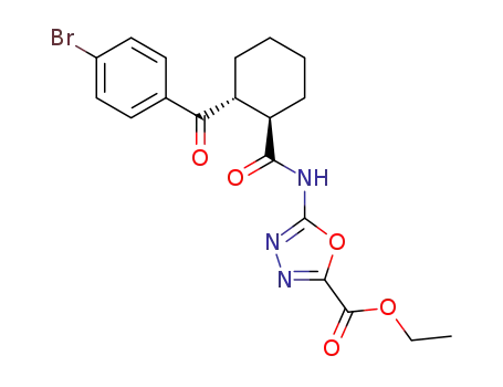 ethyl 5-({[(1R,2R)-2-(4-bromobenzoyl)cyclohexyl]carbonyl}amino)-1,3,4-oxadiazole-2-carboxylate
