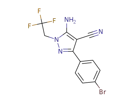 5-amino-3-(4-bromophenyl)-1-(2,2,2-trifluoroethyl)pyrazole-4-carbonitrile