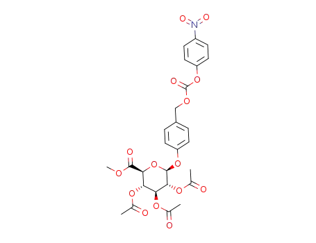 (2S,3S,4S,5R,6S)-2-(methoxycarbonyl)-6-(4-((((4-nitrophenoxy)carbonyl)oxy)methyl)phenoxy)tetrahydro-2H-pyran-3,4,5-triyl triacetate