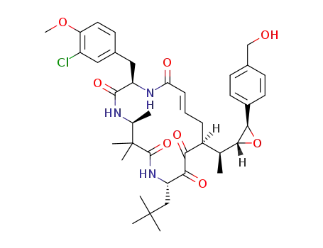 (3S,7S,10R,16S,E)-10-(3-chloro-4-methoxybenzyl)-16-((S)-1-((2R,3R)-3-(4-(hydroxymethyl)phenyl)oxiran-2-yl)ethyl)-6,6,7-trimethyl-3-neopentyl-1-oxa-4,8,11-triazacyclohexadec-13-ene-2,5,9,12-tetraone