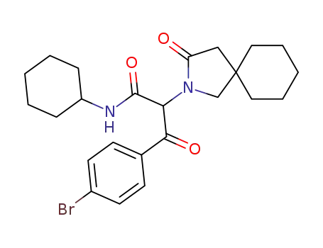 3-(4-bromophenyl)-N-cyclohexyl-3-oxo-2-(3-oxo-2-azaspiro[4.5]decan-2-yl)propanamide