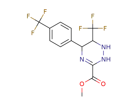 5-(p-(trifluoromethyl)phenyl)-6-trifluoromethyl-1,2,5,6-tetrahydro-1,2,4-triazine-3-carboxylic acid methyl ester