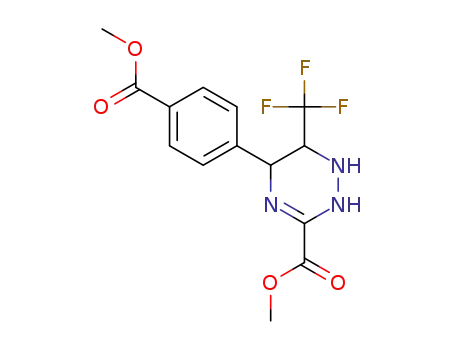 5-((4-methoxycarbonyl)phenyl)-6-trifluoromethyl-1,2,5,6-tetrahydro-1,2,4-triazine-3-carboxylic acid methyl ester
