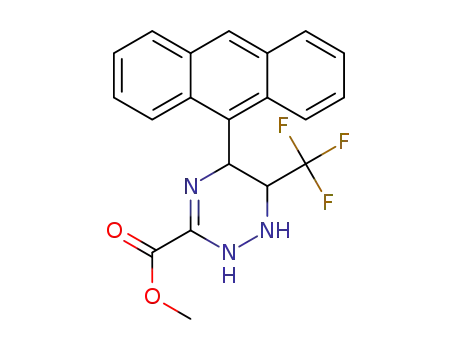 5-(9-anthracen-9-yl)-6-trifluoromethyl-1,2,5,6-tetrahydro-1,2,4-triazine-3-carboxylic acid methyl ester