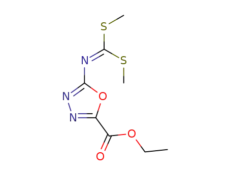 ethyl 5-((bis(methylthio)methylene)amino)-1,3,4-oxadiazole-2-carboxylate