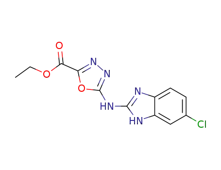 ethyl 5-((6-chloro-1H-benzo[d]imidazol-2-yl)amino)-1,3,4-oxadiazole-2-carboxylate