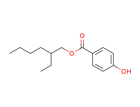 Molecular Structure of 5153-25-3 (2-Ethylhexyl 4-hydroxybenzoate)