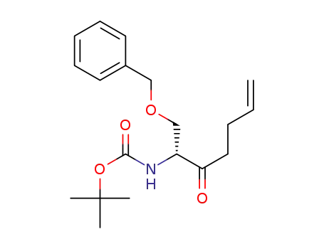 N-tert-butoxycarbonyl-(R)-1-(benzyloxy)-2-amino-3-oxohept-6-ene