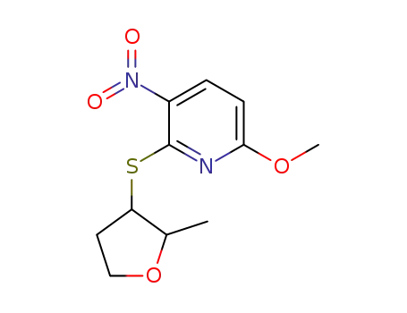 6-methoxy-2-(2-methyltetrahydrofuran-3-ylsulfanyl)-3-nitropyridine