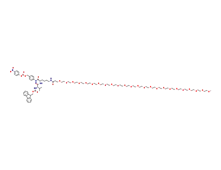(9H-fluoren-9-yl)methyl ((80S,83S)-84-methyl-80-((4-((((4-nitrophenoxy)carbonyl)oxy)methyl)phenyl)carbamoyl)-74,82-dioxo-2,5,8,11,14,17,20,23,26,29,32,35,38,41,44,47,50,53,56,59,62,65,68,71-tetracosaoxa-75,81-diazapentaoctacontan-83-yl)carbamate
