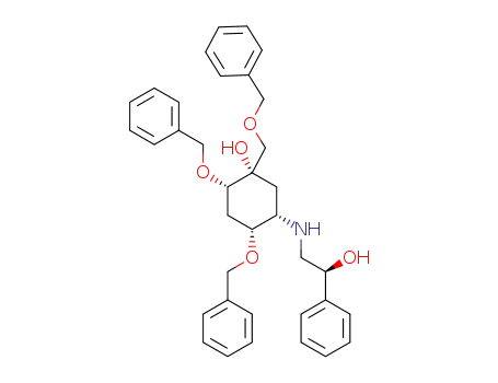 (1S,2S,4R,5S)-2,4-bis(benzyloxy)-1-((benzyloxy)methyl)-5-(((S)-2-hydroxy-2-phenylethyl)amino)cyclohexan-1-ol