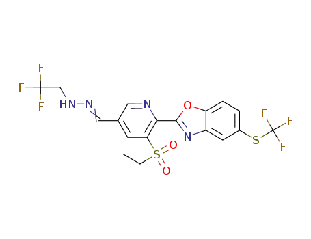 5-ethylsulfonyl-6-{5-(trifluoromethylthio)benzo[d]oxazol-2-yl}nicotinaldehyde (2,2,2-trifluoroethyl)hydrazone