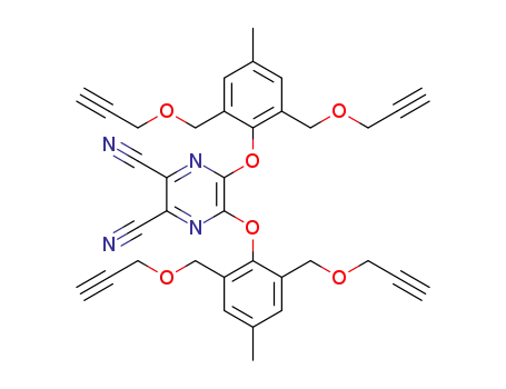 5,6-Bis(4-methyl-2,6-bis((prop-2-yn-1-yloxy)methyl)phenoxy) pyrazine-2,3-dicarbonitrile